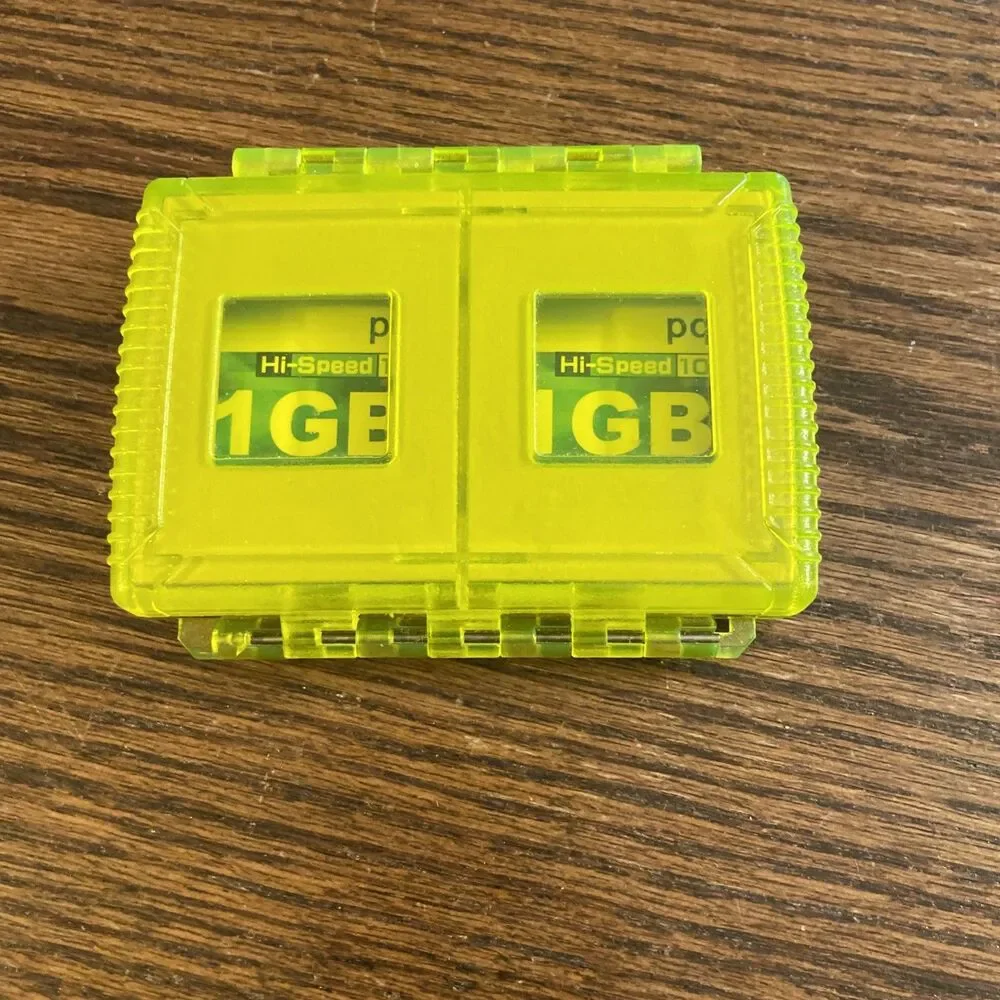 PQI 1GB Hi Speed 100 CF Compact Flash Camera Memory Card Set 2 Card Safe